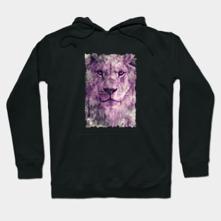 Majestic watercolor lion Hoodie